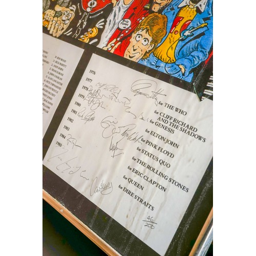 375 - A Silver Clef All-Stars presentation signed poster display pencil signed and numbered.  No. 46 of 20... 