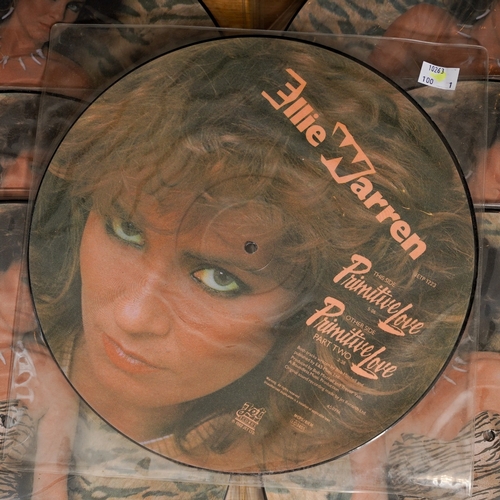 381 - A collection of forty eight Ellie Warren picture disc 45s for Primitive Love and Primitive Love Part... 