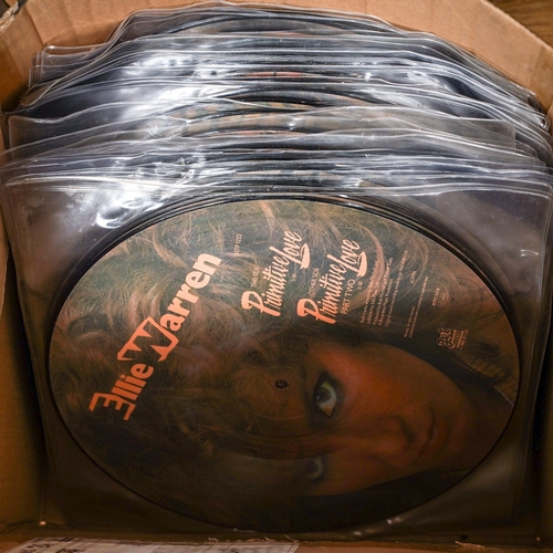 381 - A collection of forty eight Ellie Warren picture disc 45s for Primitive Love and Primitive Love Part... 