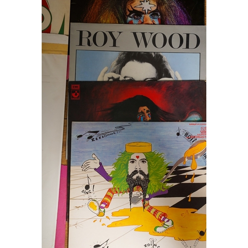 383 - GLAM ROCK; A collection of Roy Wood / Jet Records album art work and eleven Roy Wood LPs, the lot co... 