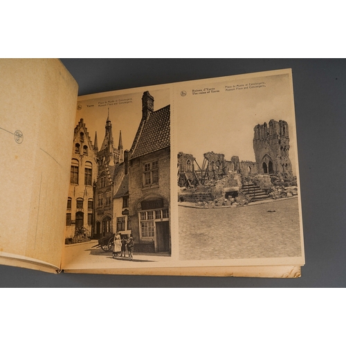 388 - WWI: Avant et Après la Destruction d'YPRES (Before and after the destruction of Ypres), a ten page c... 