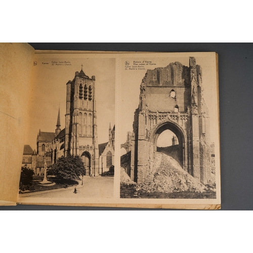 388 - WWI: Avant et Après la Destruction d'YPRES (Before and after the destruction of Ypres), a ten page c... 