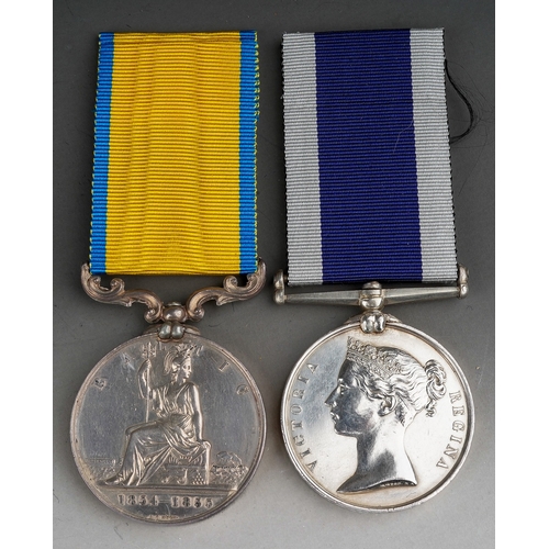 413 - Pair of commissioned Boatman John Lawrence, HM Coast Guard medals to include Baltic Medal ( 1854-185... 