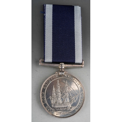 414 - Single medal to Quartermaster John Thomas, Royal Navy for long service and good conduct