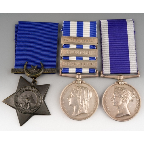 416 - Victorian Royal Marines Medal Group to Private George Skinner comprising of: Navy Long Service and G... 