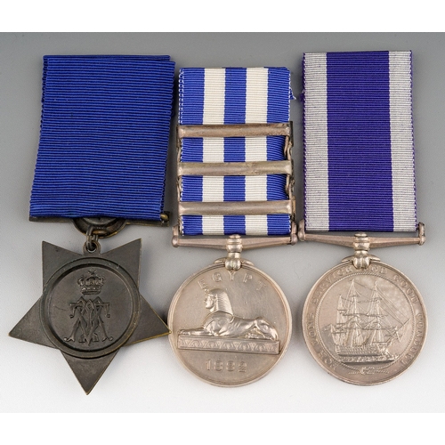 416 - Victorian Royal Marines Medal Group to Private George Skinner comprising of: Navy Long Service and G... 