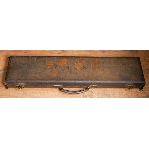 417 - A C S Rosson & Co (Norwich) vintage shot gun case, fitted interior, initials to cover (used - af), a... 