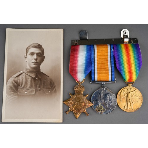 422 - WWI Trio of War, Victory and the 1914-1915 Star medals  awarded to GS-12470 PTE W CARDWELL R.FUS tog... 