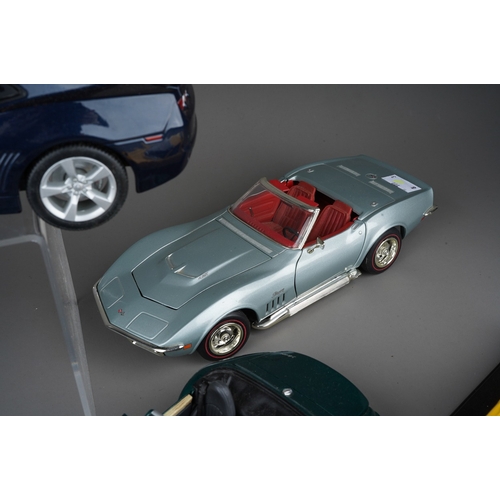 441 - A collection of eight die cast 1:18 model cars to include: Maisto Morgan Aero 8; JADI TVR Tuscan; Ma... 