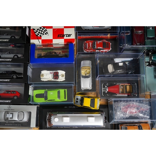 444 - A boxed Exclusiv Car 1:18 Lancia Rally car together with a large collection of mainly die cast mainl... 