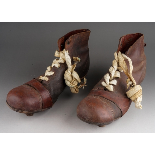 454 - Early 1900s studded leather Football Boots