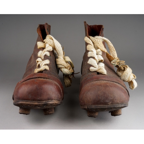 454 - Early 1900s studded leather Football Boots