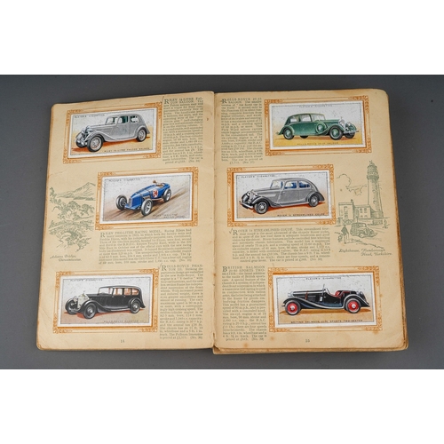 458 - Four 1930s cigaratte card albums to include: John Player & Sons Motor Cars (1st and 2nd Series)  and... 