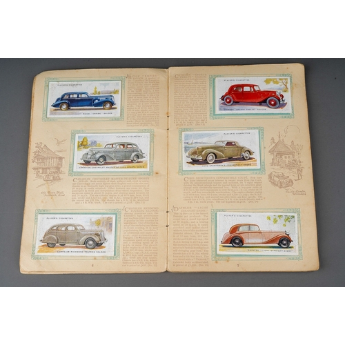 458 - Four 1930s cigaratte card albums to include: John Player & Sons Motor Cars (1st and 2nd Series)  and... 