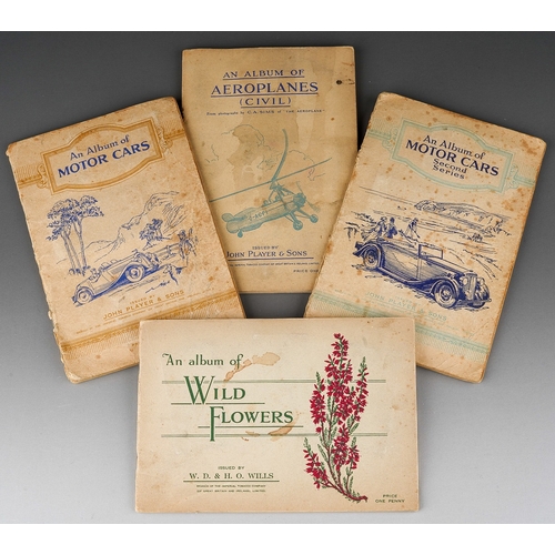 458 - Four 1930s cigaratte card albums to include: John Player & Sons Motor Cars (1st and 2nd Series)  and... 