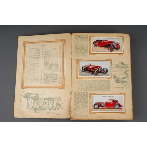 458 - Four 1930s cigaratte card albums to include: John Player & Sons Motor Cars (1st and 2nd Series)  and... 