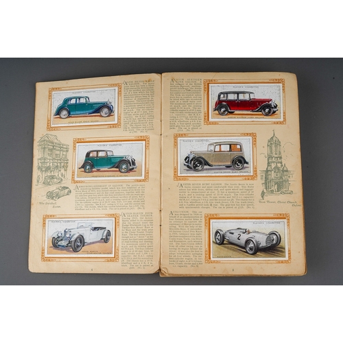 458 - Four 1930s cigaratte card albums to include: John Player & Sons Motor Cars (1st and 2nd Series)  and... 