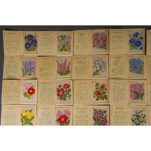 461 - Approx 60 vintage Kensitas silk Flower cigarette cards first series (60)