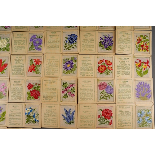 461 - Approx 60 vintage Kensitas silk Flower cigarette cards first series (60)