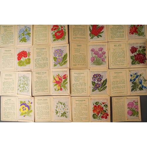 461 - Approx 60 vintage Kensitas silk Flower cigarette cards first series (60)