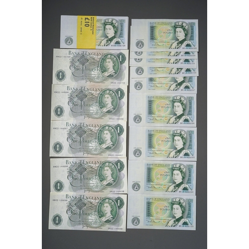 508 - Bank of England - a collection of British uncirculated bank notes banknotes to include; 5 x J B Page... 