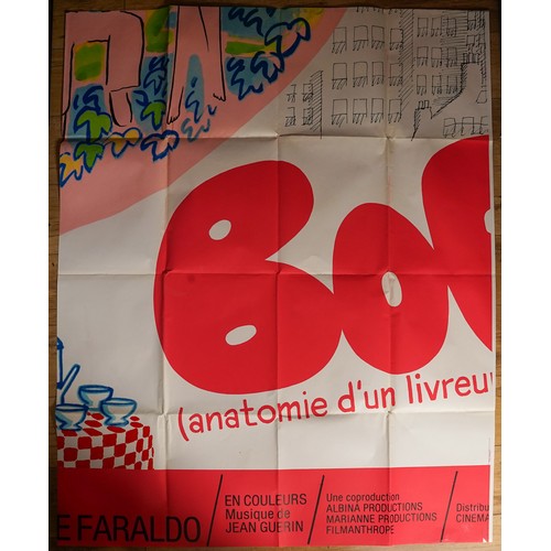 518 - A 1970's French eight section billboard film poster in cartoon style, L'anatomie D'un Livreur, (Bof ... 