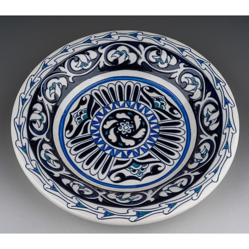 575 - A limited edition 21/50 Moorcroft Miletus charger plate, designed and signed to reverse by Nicola Sl... 