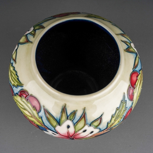 627 - A boxed Moorcroft Collectors Club limited edition squat baluster vase decorated in the Kanzan Festiv... 