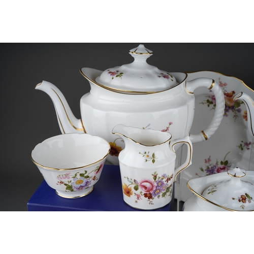 634 - A collection of Royal Crown Derby 'Derby Posies' pattern tea, coffee and dinnerware, etc, comprising... 