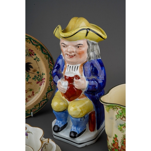 636 - A collection of ceramics to include: Staffordshire character Toby jug and cover; Foley China Royal C... 