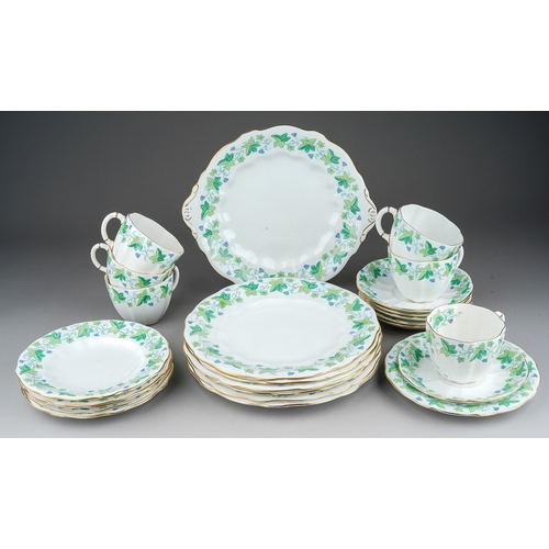 647 - A Royal Crown Derby Medway pattern twenty five piece tea set for six settings, comprising six cups, ... 