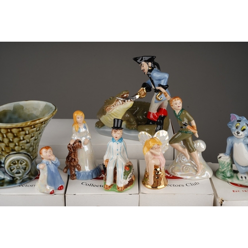 649 - A collection of Wade ceramics, comprising a boxed set of six Collectors Club figures from the Peter ... 