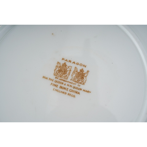 668 - Assorted early 20th Century Paragon mainly double warrant china to include: Yellow and gilt 56591/3 ... 