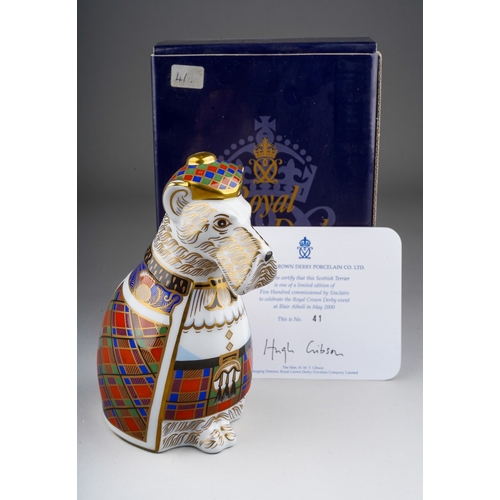 673 - A boxed Royal Crown Derby The National Dogs Collection limited edition Scottish Terrier paperweight,... 