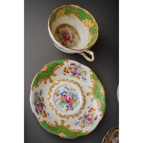 674 - A collection of Paragon china bowl cups and saucers to include: 
1. Queen Mary Warrant Daffodil brea... 