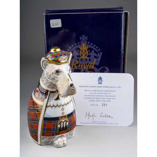 678 - A boxed Royal Crown Derby The National Dogs Collection limited edition Scottish Terrier paperweight,... 