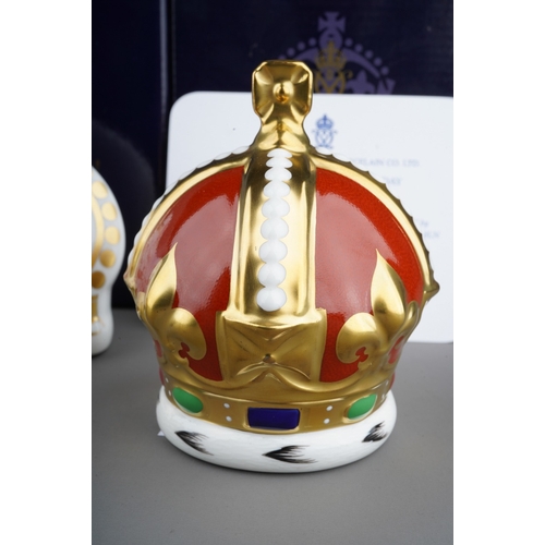 681 - Three boxed Royal Crown Derby paperweights, comprising a limited edition 