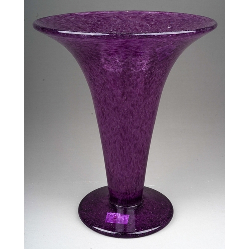 837 - Purple Trumpet vase C1925 by John Walsh from the collection of Nazeing Glass Museum