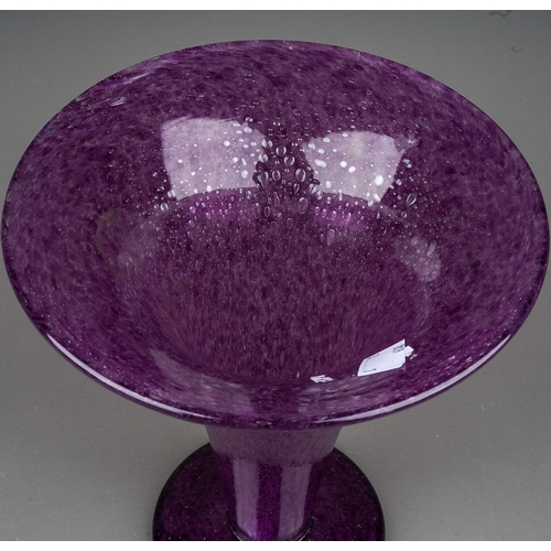 837 - Purple Trumpet vase C1925 by John Walsh from the collection of Nazeing Glass Museum