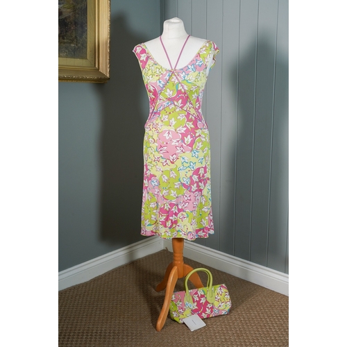 855 - Emilio Pucci Dress UK Size 8 with a matching handbag with dust cover