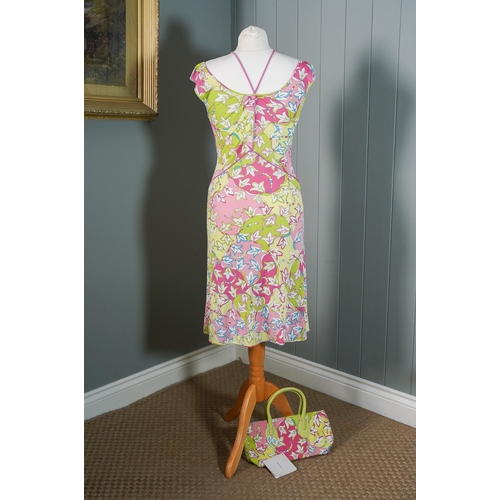 855 - Emilio Pucci Dress UK Size 8 with a matching handbag with dust cover