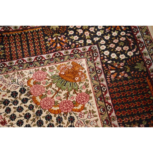 867 - A Turkish Silk rug in brown tones  180 X 254