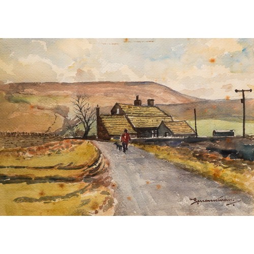 926 - English School (20th Century)
Moors beyond (Yorkshire)
watercolour, 25 x 35.5cm 
signed indistinctly... 