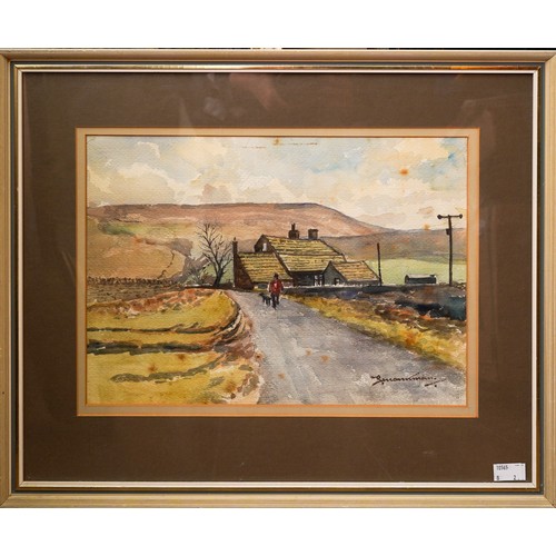 926 - English School (20th Century)
Moors beyond (Yorkshire)
watercolour, 25 x 35.5cm 
signed indistinctly... 