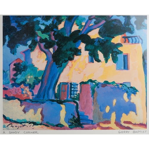 928 - Gerry Baptist (20th Century); a set of three signed colour prints titled: A Shady Corner, Le Chateau... 