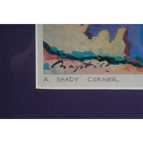 928 - Gerry Baptist (20th Century); a set of three signed colour prints titled: A Shady Corner, Le Chateau... 