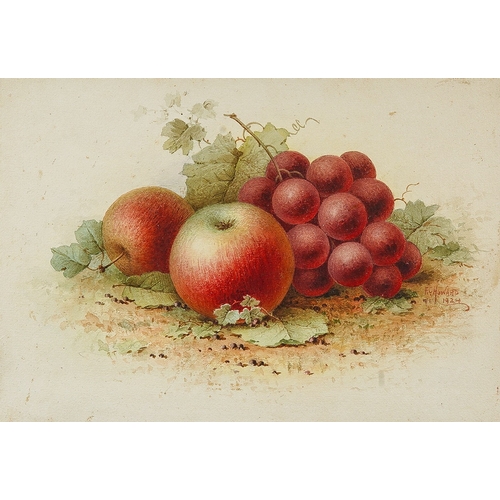 944 - F C Howard (British, early 20th Century)
Still life with fruit (apple, grapes, pears)
watercolours, ... 