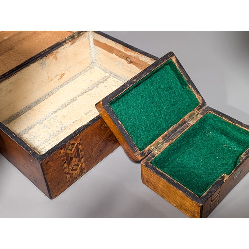 540 - Two inlaid Victorian boxes Tunbridge style