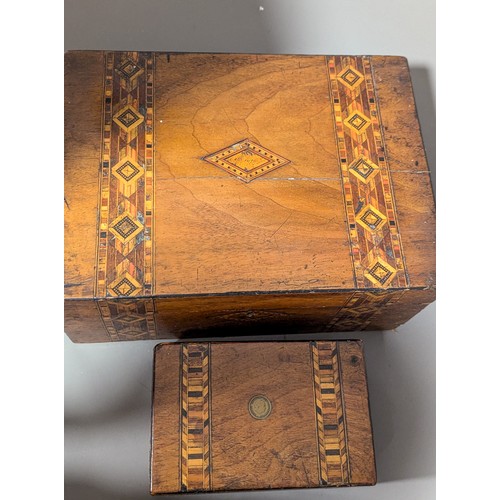 540 - Two inlaid Victorian boxes Tunbridge style