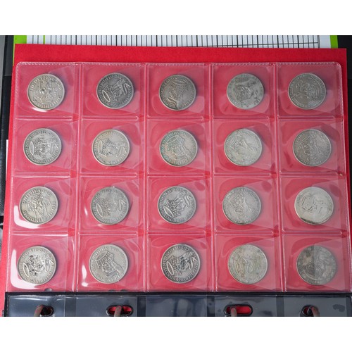 313A - A collection of coins, mainly silverAn album of 19th and 20th century mostly British silver coins, i... 